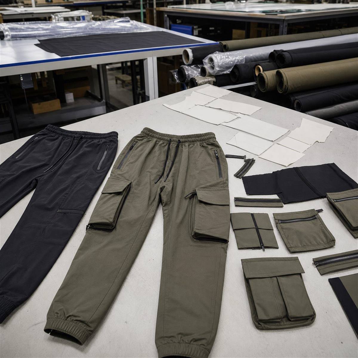 Custom streetwear pants packing and QC route