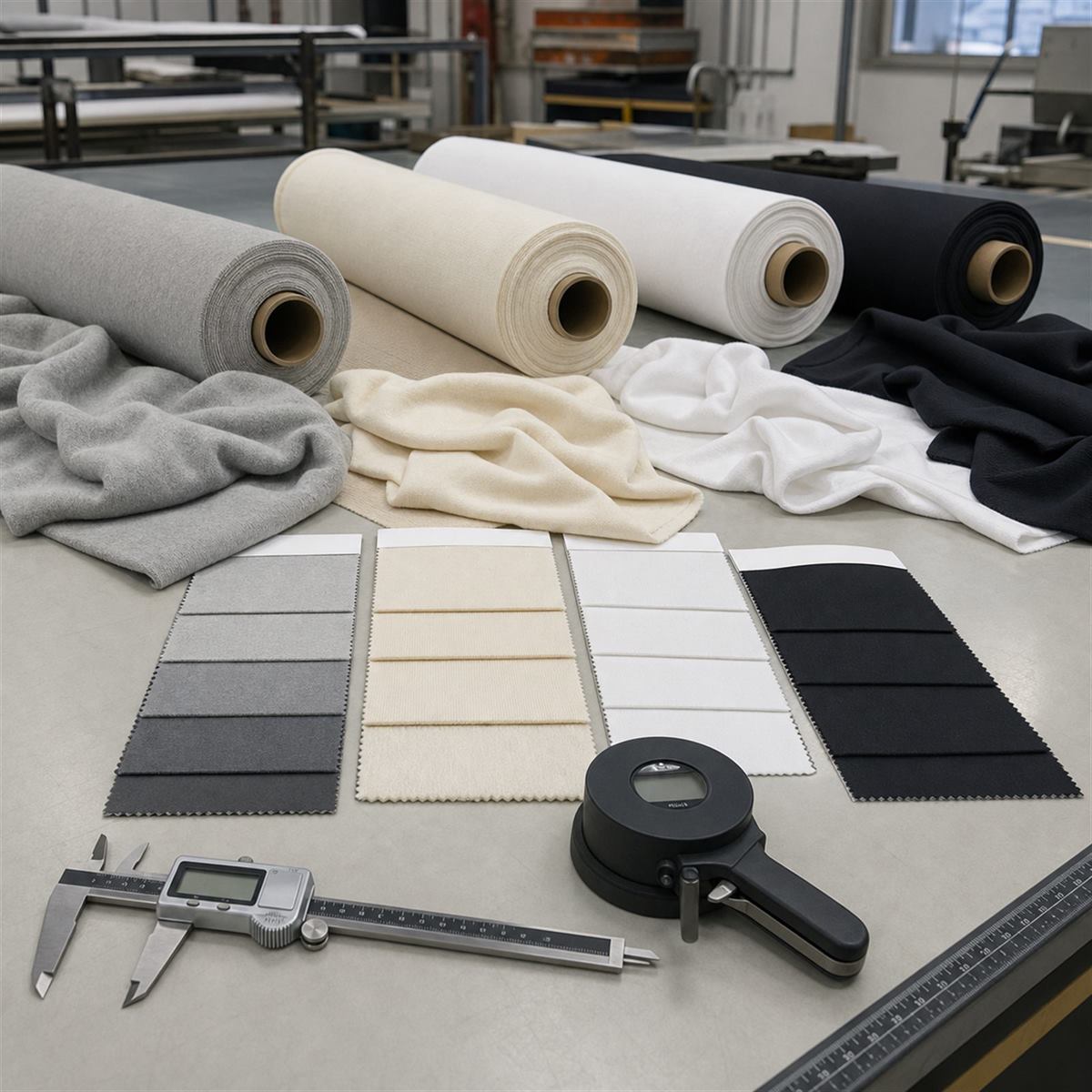 Streetwear fabric and GSM selection with swatches for hoodie development
