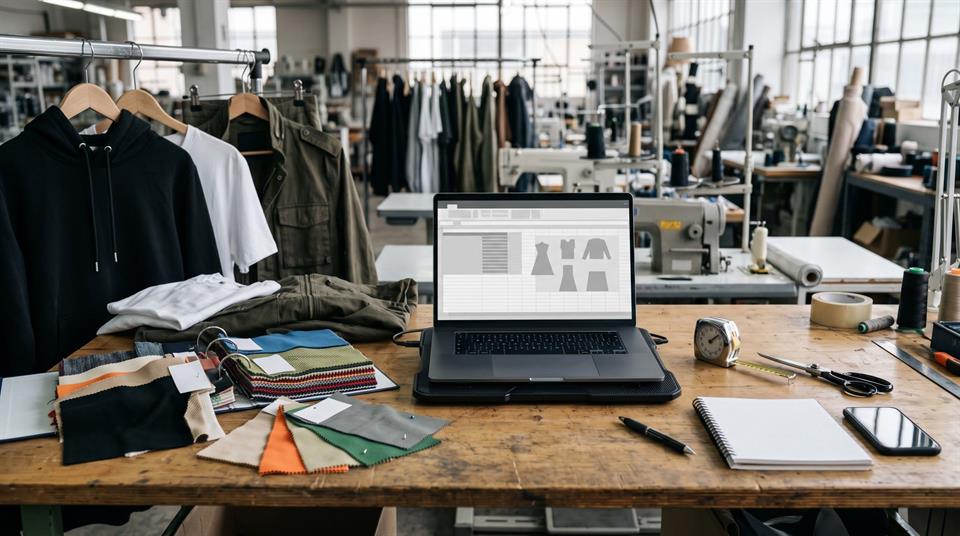Low MOQ clothing RFQ desk with streetwear samples and spec notes